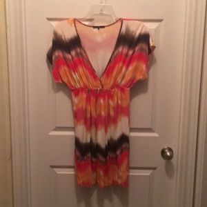 Multi colored tie dye dress